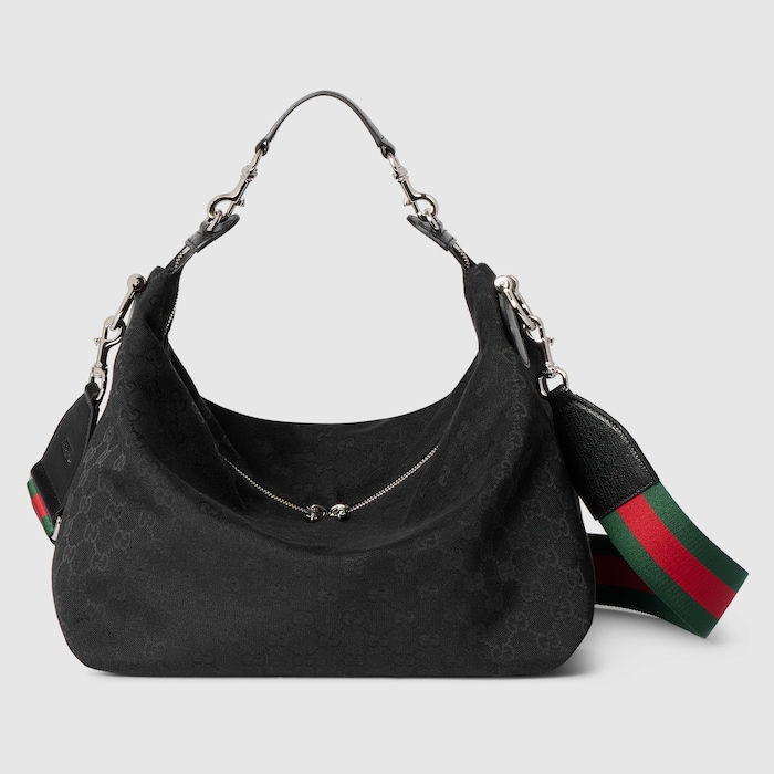 ブレラ〕ミディアム クロスボディバッグ ・ブラック GGキャンバス