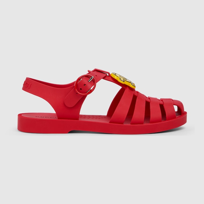 GUCCIラバーサンダル 37 レッド チルドレンズ〕サンダル ・レッド ラバー | GUCCI公式