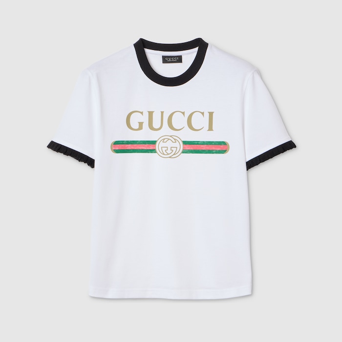 Gucci Tシャツ Gucci Cotton Jersey Printed T-Shirt 'Grey' 771758-XJGA5-1230