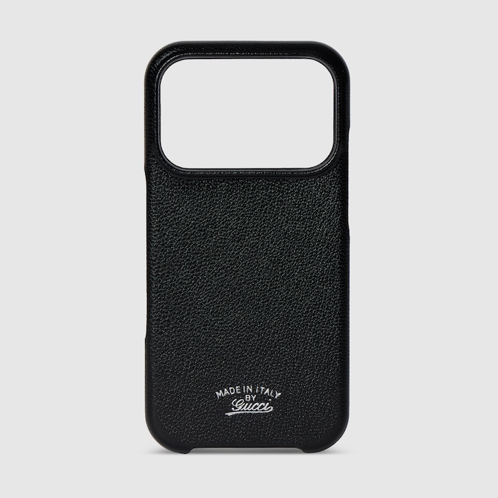 iPhone 17 Pro ケース ・ブラック レザー | GUCCI公式