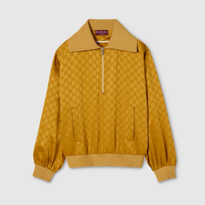GG acetate jacquard jumper in beige | GUCCI® ZA