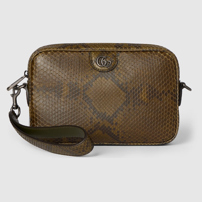 Small python crossbody bag in forest green python | GUCCI® US
