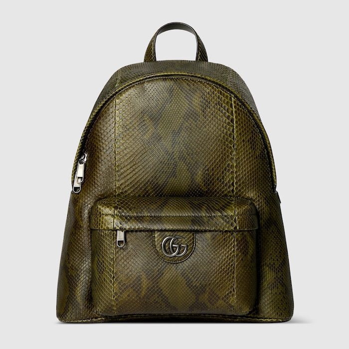 パイソン ラージ バックパック ・フォレストグリーン パイソン | GUCCI公式