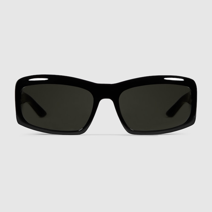 Rectangular frame sunglasses in black | GUCCI® US