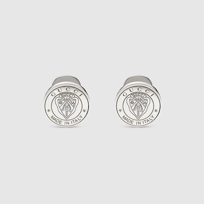 Gucci crest cufflinks in 925 sterling silver | GUCCI® US