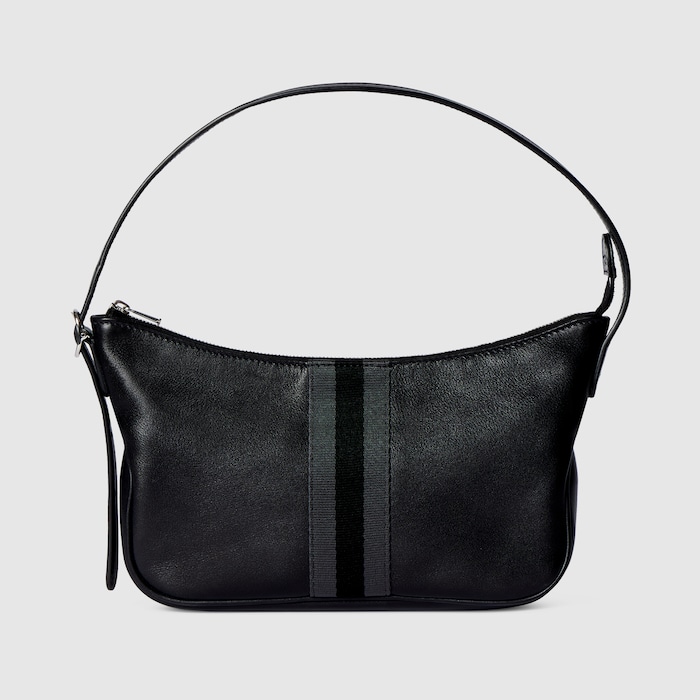 天下布武✨ GUCCI ボディバッグ GGキャンバス レザー 黒 ポケット GG ブラック〕ミディアム クロスボディバッグ ・ブラック GGスプリーム