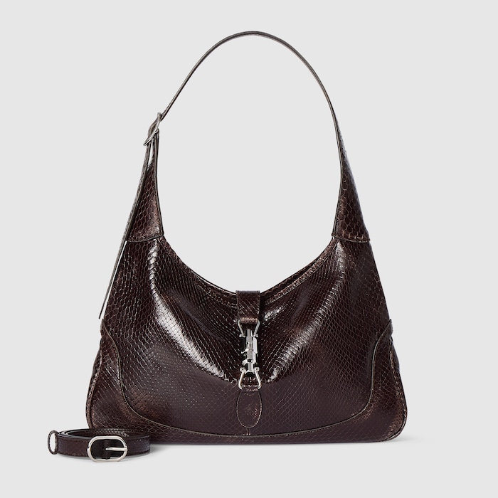 GUCCI / Python Leather Shoulder ＊美品です Gucci Jackie 1961 python medium shoulder bag in dark brown | GUCCI® US