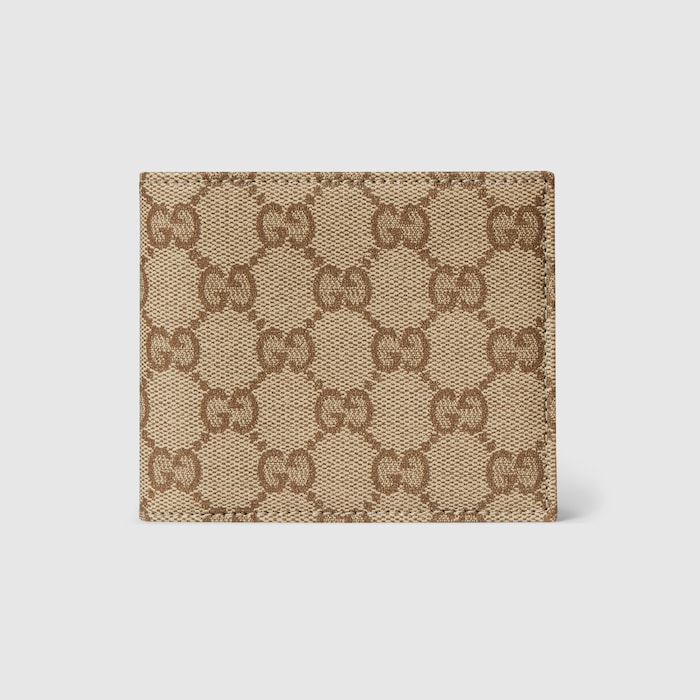 美品　人気　GUCCI グッチ　二つ折り　財布　シマレザー　シマ　茶色　ゴールド GUCCI（グッチ） バイカラー ミディアム ウォレット 二つ折り財布 GG
