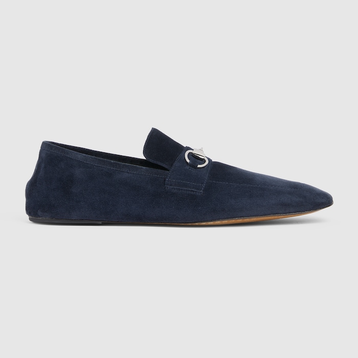 Men's Ragazzo loafer in blue suede | GUCCI® US