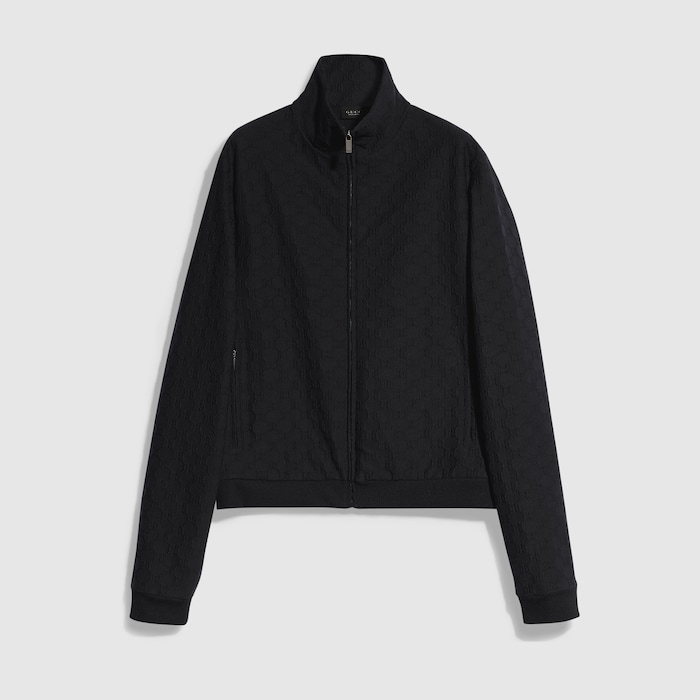 GG ジャージージャカード ジップジャケット ・ブラック | GUCCI公式