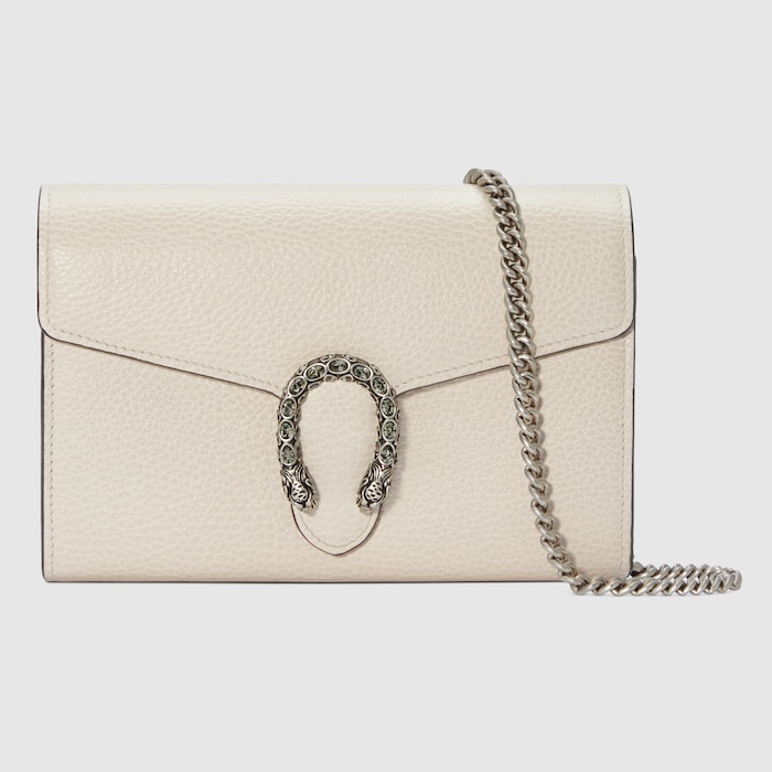 White Leather Dionysus Mini Chain Bag | GUCCI® US