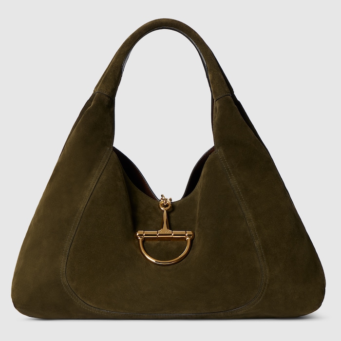 バッグ GUCCI Gucci Softbit maxi shoulder bag in forest green suede | GUCCI® UK
