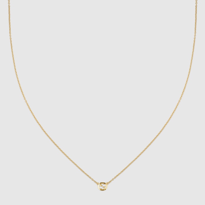 グッチ インターロッキング〕18K ペンダント ネックレス ・18K