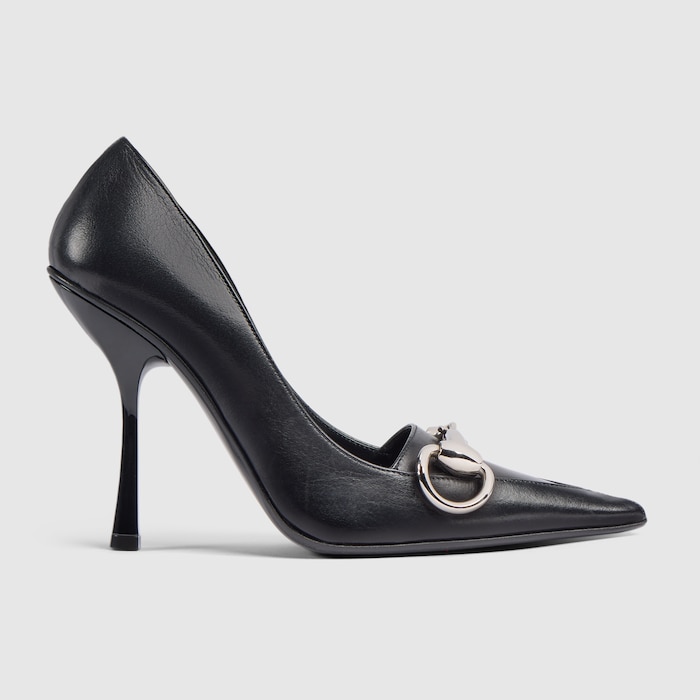 Women's Boulevard pump in black leather | GUCCI® US
