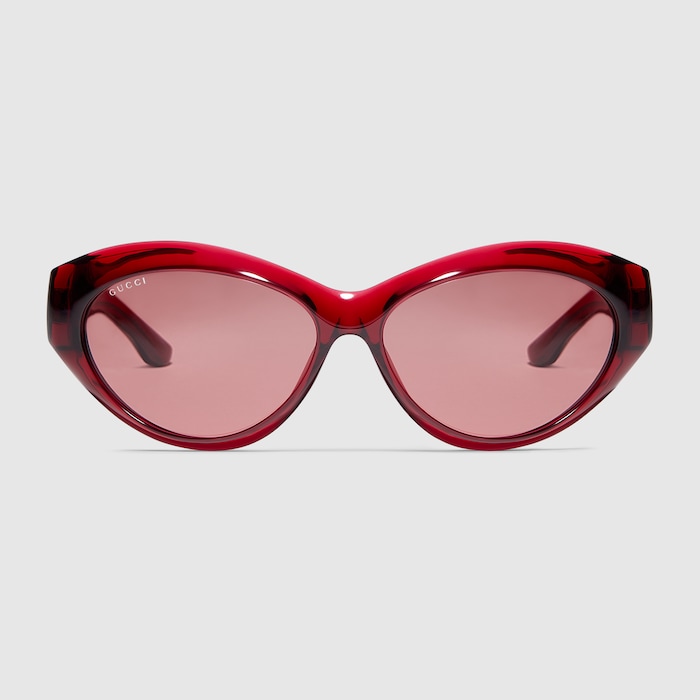 Cat eye frame sunglasses in red | GUCCI® US