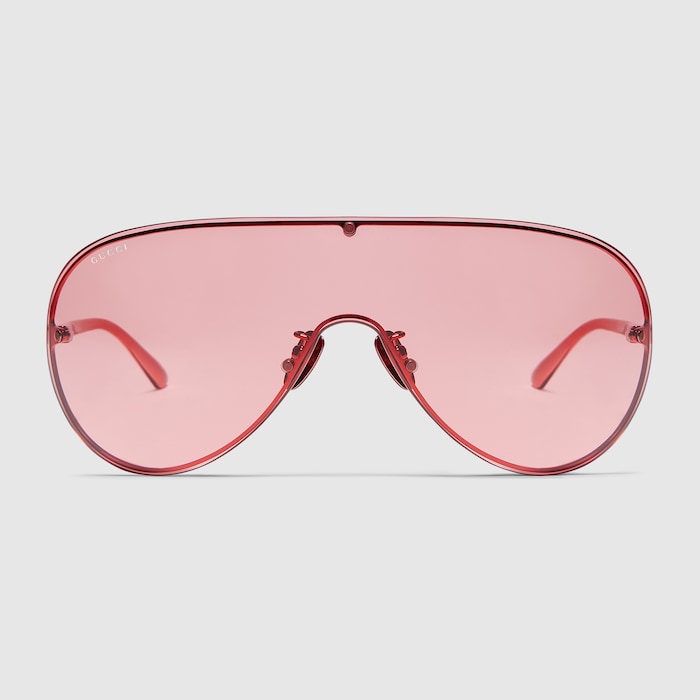 Mask frame sunglasses in red | GUCCI® US
