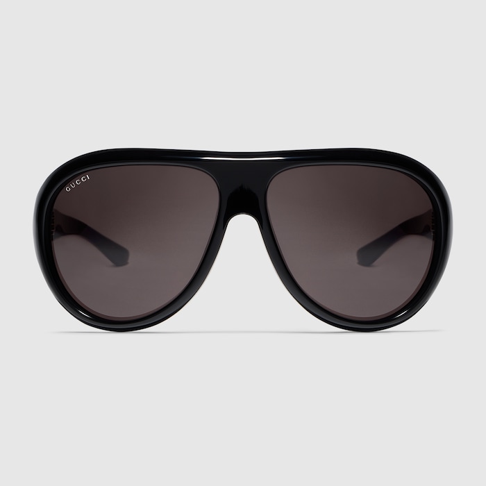 Pilot frame sunglasses in black | GUCCI® US