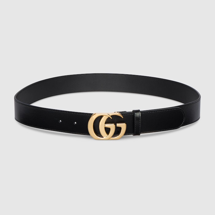 GUCCI ベルト Cut GG Marmont belt in black leather | GUCCI® US
