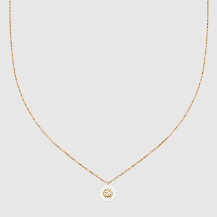 グッチ インターロッキング〕18K ペンダント ネックレス ・18K
