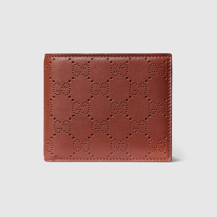 Aria bi-fold wallet in russet GG leather | GUCCI® US