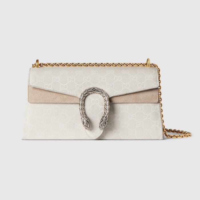 Dionysus medium shoulder bag in ivory GG canvas | GUCCI® CA