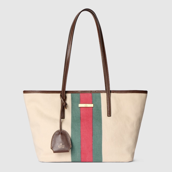 Gucci Tribeca small tote bag in natural canvas | GUCCI® US