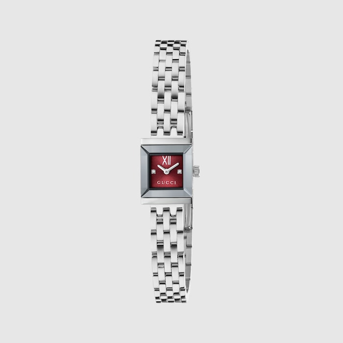 G-Frame watch, 14x18mm in steel | GUCCI® US