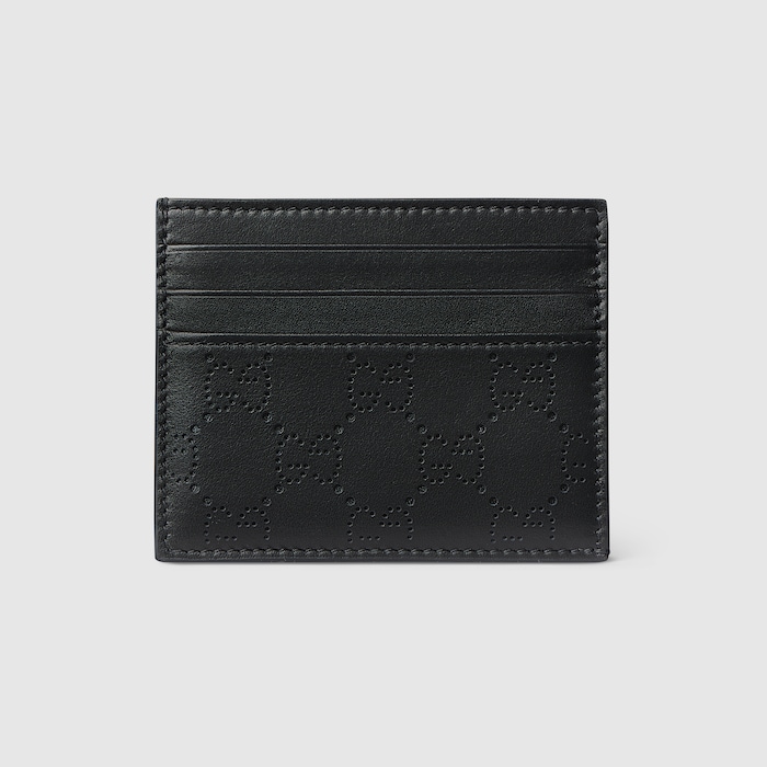Aria card case in black GG leather | GUCCI® US