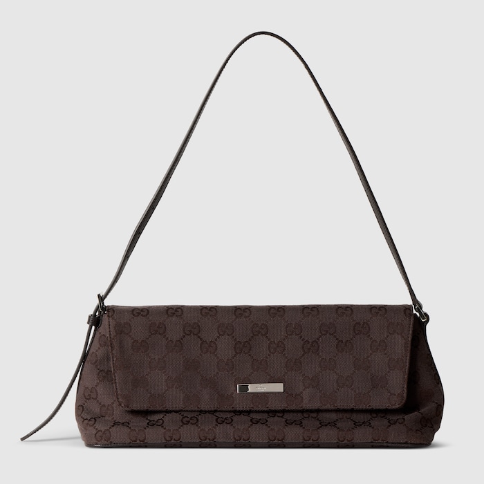 Madison medium shoulder bag in dark brown GG canvas | GUCCI® CA