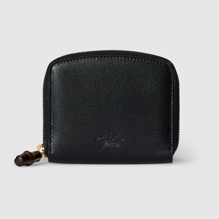 バンブー付き スモール ウォレット ・ブラックレザー | GUCCI公式