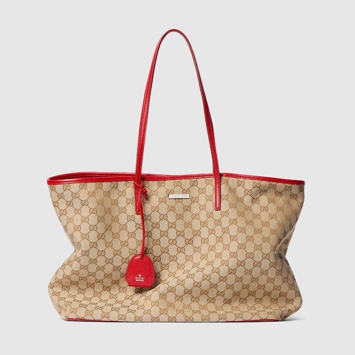 Gucci Tribeca large tote bag in sand and brown GG canvas | GUCCI® GR