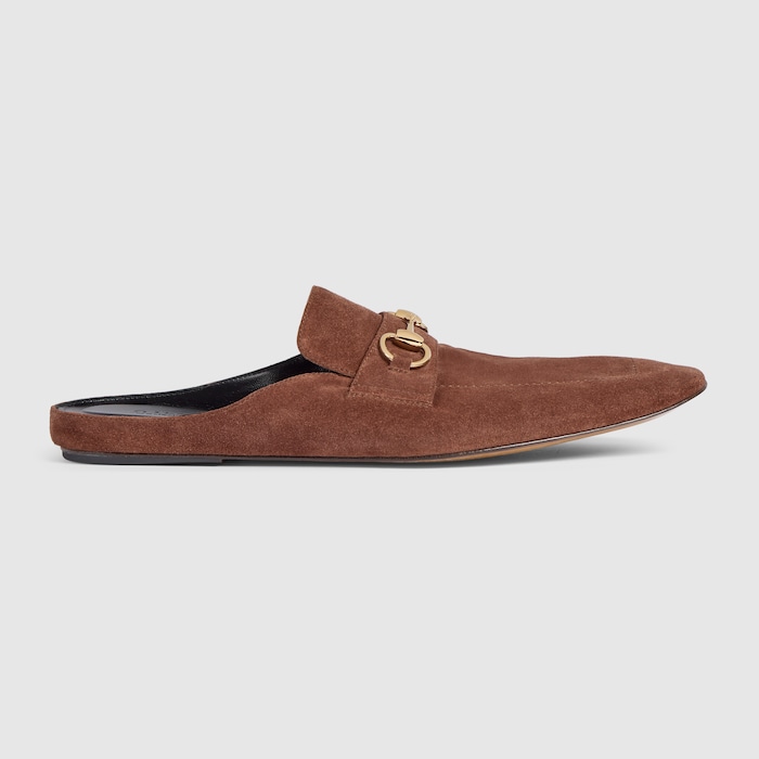 Men's Ragazzo slipper in brown suede | GUCCI® CA