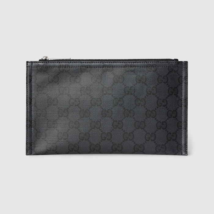 Gucci Essence Classic small pouch in black GG canvas | GUCCI® US