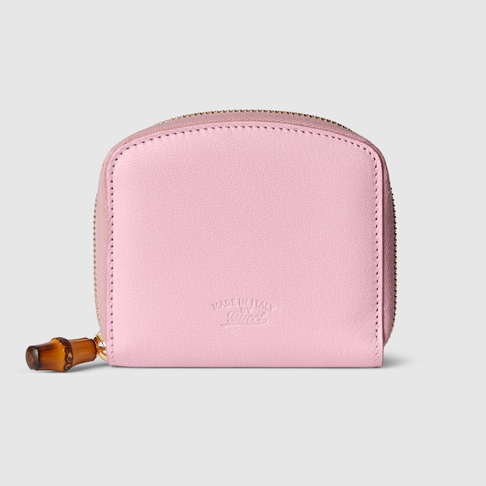 バンブー付き スモール ウォレット ・ライトピンクレザー | GUCCI公式
