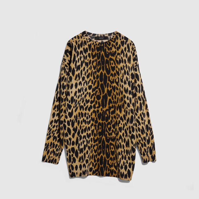 gucci knit dress 70502 auth camel & brown wool 2024 MONOGRAM BOUCLE JACQUARD M 1% elastane Gg Jacquard Knit Polo Dress