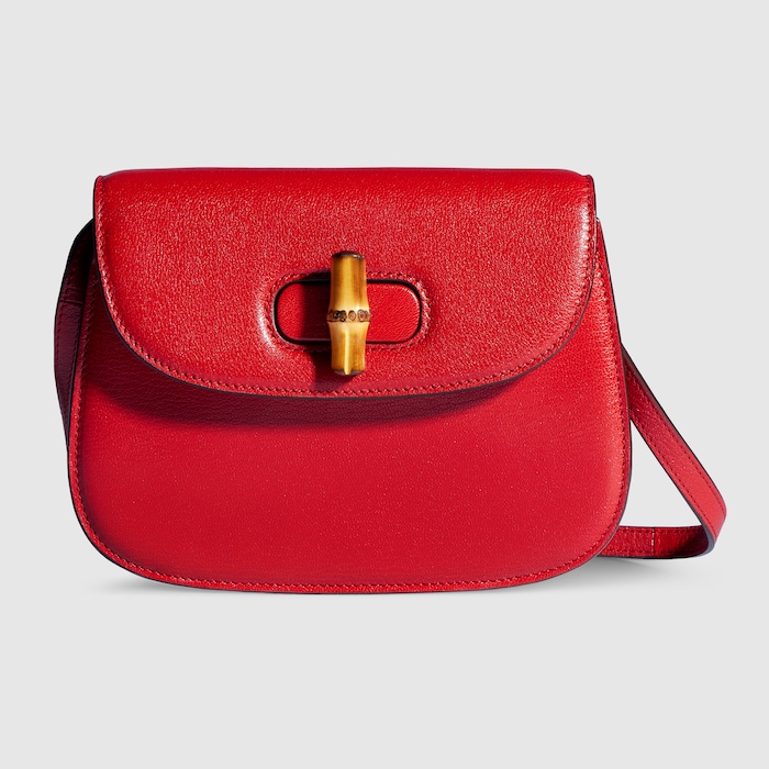 バッグ GUCCI Tory Burch Bamboo mini bag in red leather | GUCCI® ZA