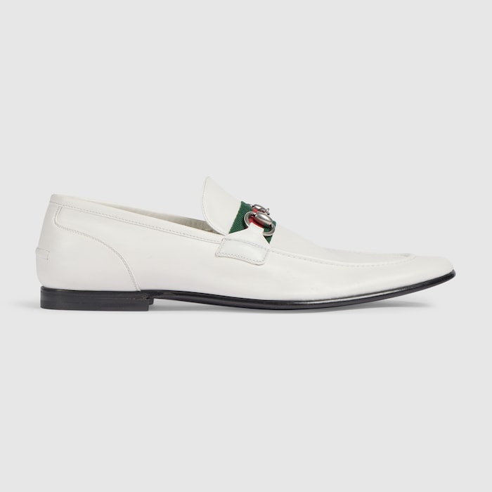 Men's Gucci Como loafer in white leather | GUCCI® CA