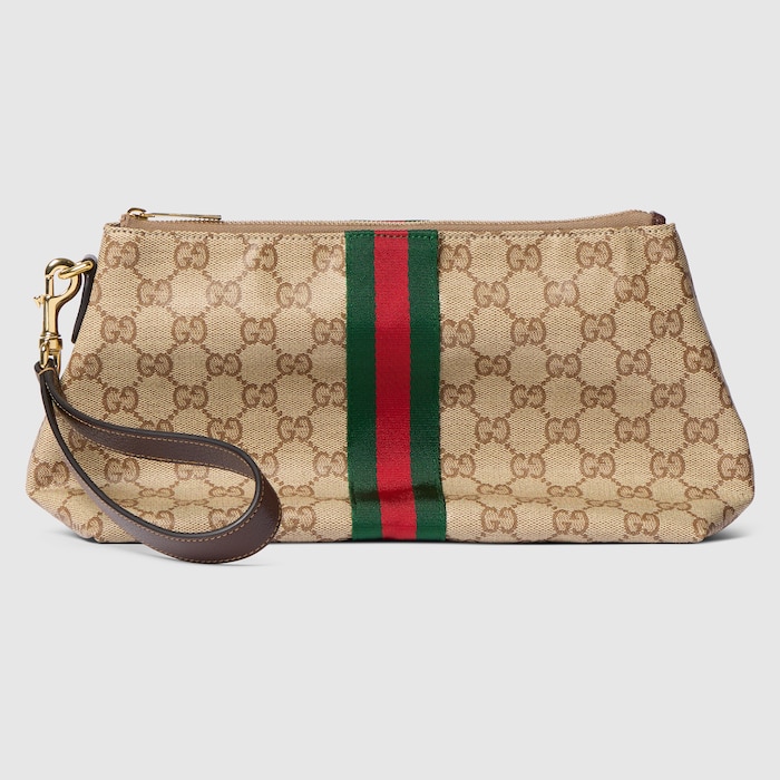 GUCCI ボディバッグ ブラウン キャンバス Gucci New Canvas Charisma Calfskin Crystal GG Monogram Small