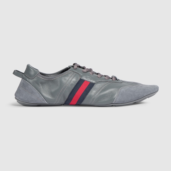 Men's Flex sneaker in grey suede and leather | GUCCI® US