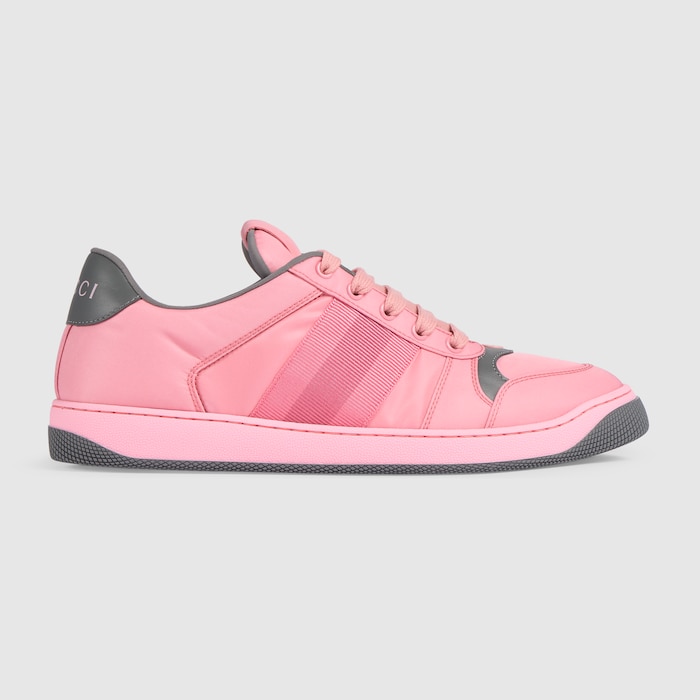 Men's Screener sneaker in bright pink nylon | GUCCI® US