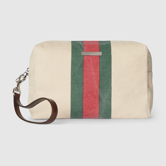 グッチ ポジターノ〕スモール ポーチ ・アイボリー キャンバス | GUCCI公式