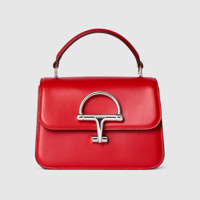 Gucci Siena small top handle bag in red leather | GUCCI® RO