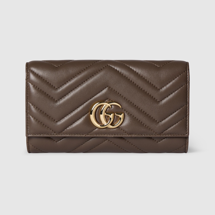 ダブルG コンチネンタルウォレット ・ダークトーピー レザー | GUCCI公式
