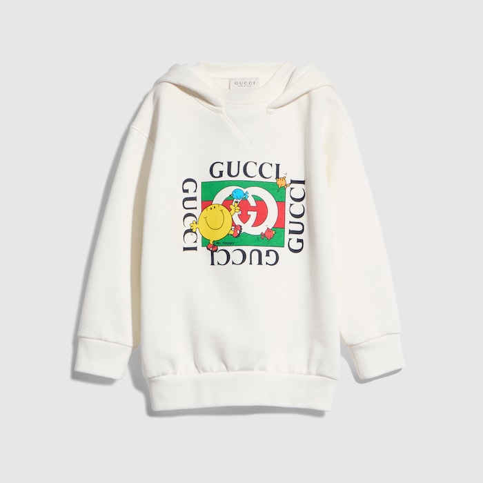 極美品 グッチ チルドレン パンツ スウェット 8 130 140 チルドレンズ〕プリント付き コットン スウェットシャツ ・ホワイト