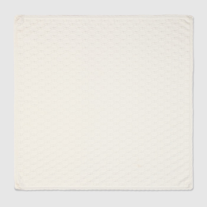 Baby GG cotton blanket in off white | GUCCI® US