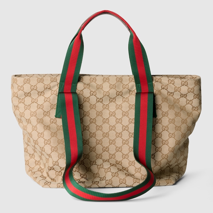 GGスモール トートバッグ ・サンド＆ブラウン GGキャンバス | GUCCI公式