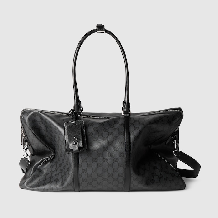 Gucci Essence Classic large duffle bag in black GG canvas | GUCCI® CA Gucci Essence Classic large duffle bag in black GG canvas | GUCCI® CA