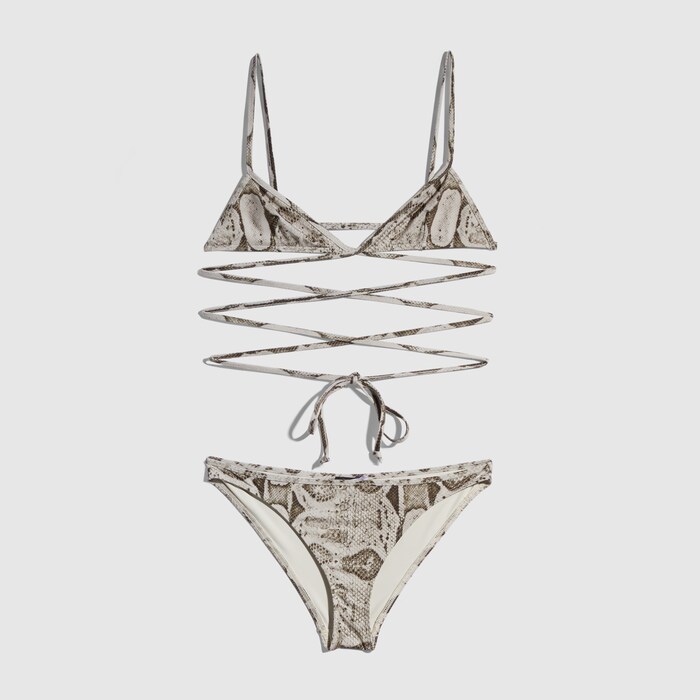 GUCCI ブラック シェリーライン ビキニ Sサイズ Printed stretch jersey bikini in ivory and brown | GUCCI® US