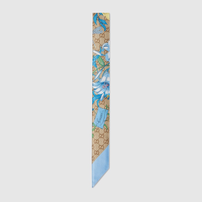 Printed silk ribbon in multicolor | GUCCI® US