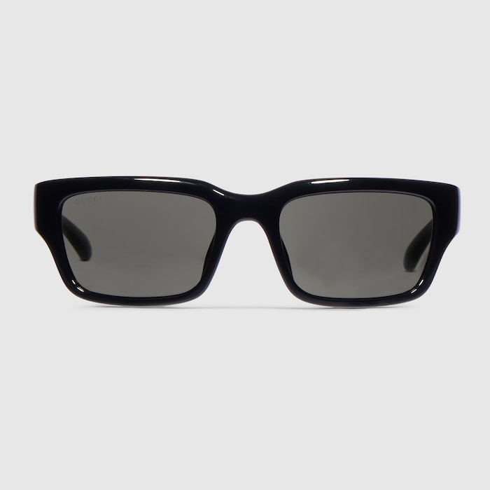 Rectangular-frame sunglasses in black | GUCCI® ZA